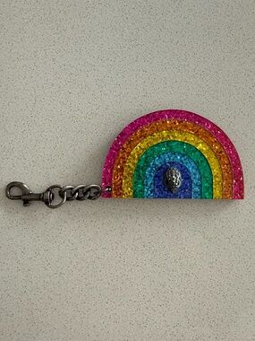 Kurt Geiger London Rainbow Glitter Keychain/Bag Charm (matching waterbottle ava)